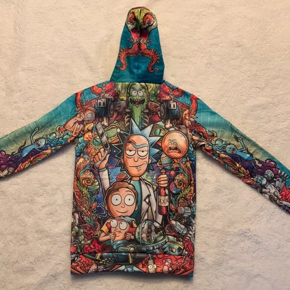 Rick And Morty Adult Pullover Graphic Print Sweatshirt Size Medium - Picture 6 of 10